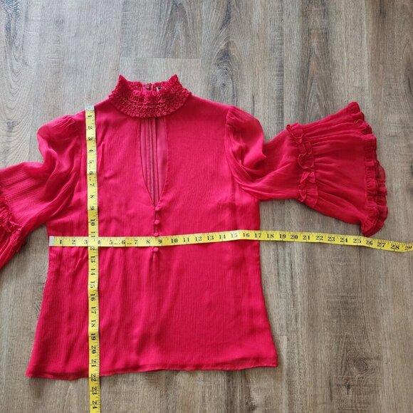 Alexis 100% Silk Hiro Turtleneck With Cutout Blouse - Picture 5 of 8